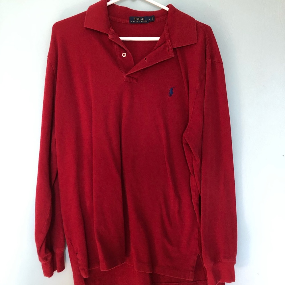 Ralph Lauren Polo Red with blue emblem.